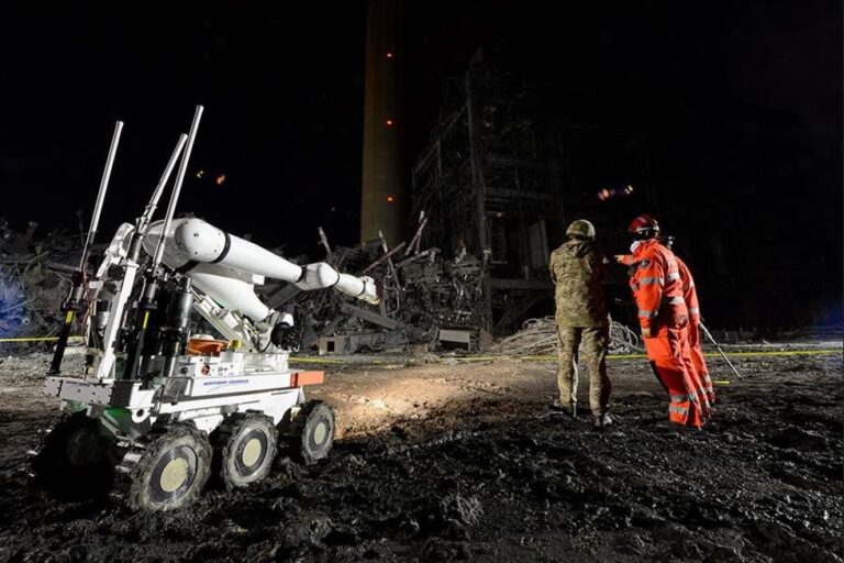 3011000 Didcot Power Station collapse rescue operation 010316 army search robot 1