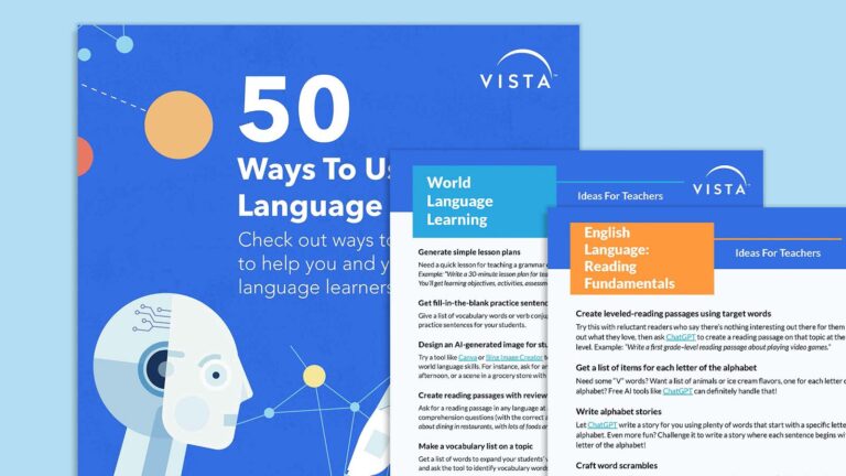 Vista Printable AI in Language Feature