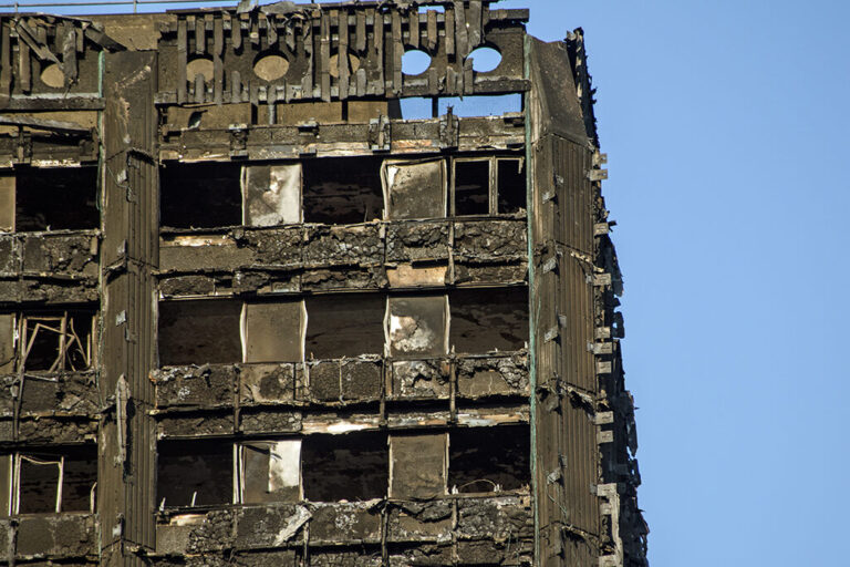 Grenfell Tower fire exterior corner 1024x683