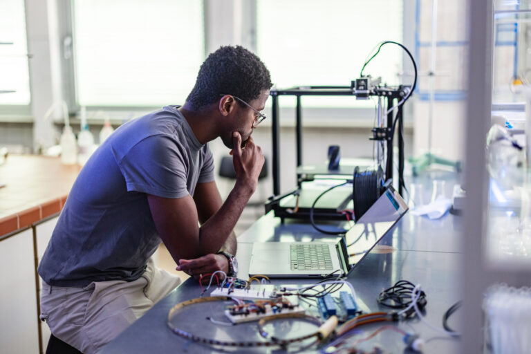 person using 3d printing technology