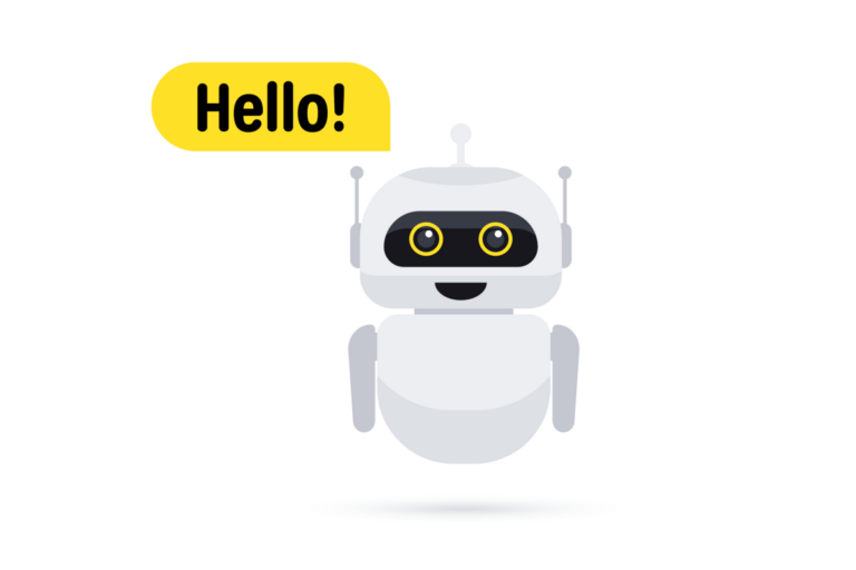 robot graphic hello