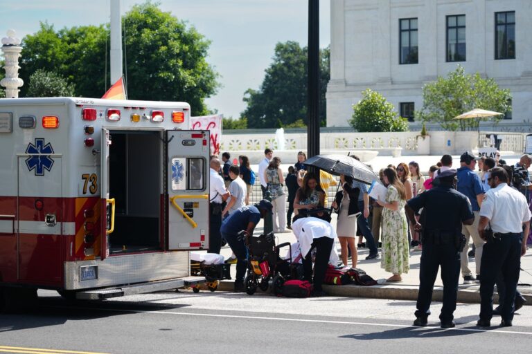 Ambulance Heat Wave At The Supreme Court In Washington DC