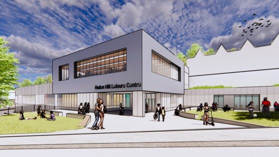 Artist impression of Haden Hill Leisure Centre