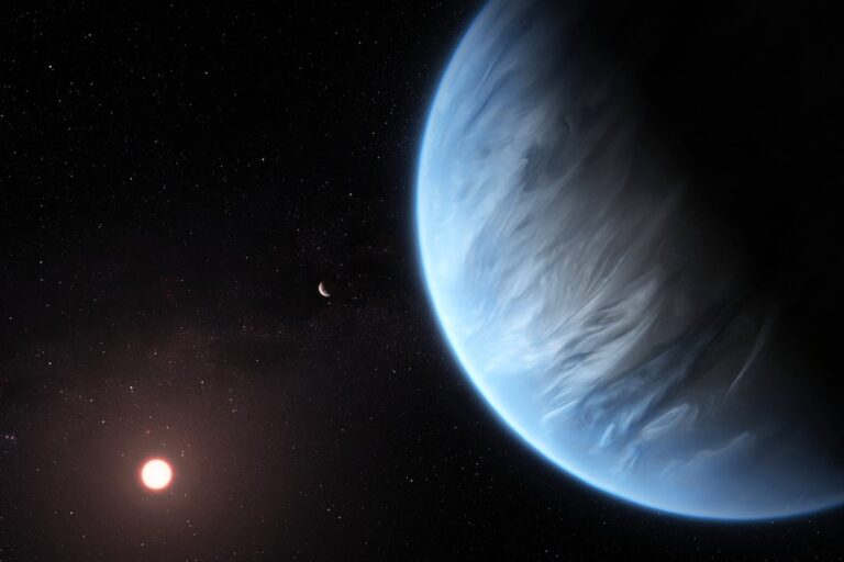 exoplanet k2 18b with water vapor